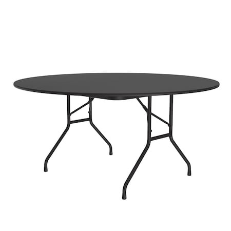 Correll CF TFL Folding Tables 60" Round Black Granite CF60TF-07